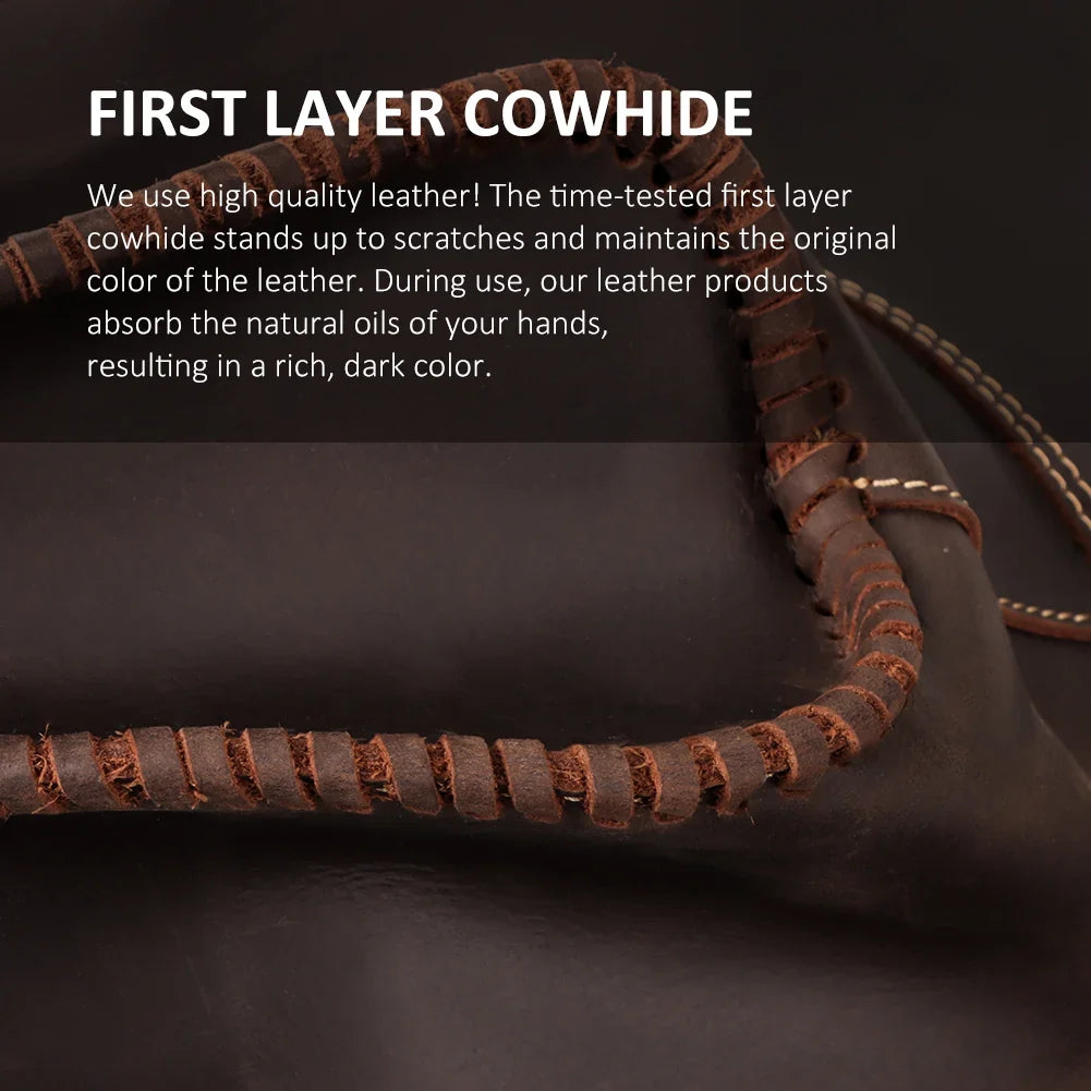 Hummerpaul Handcraft Genuine Leather Cowboy Hat