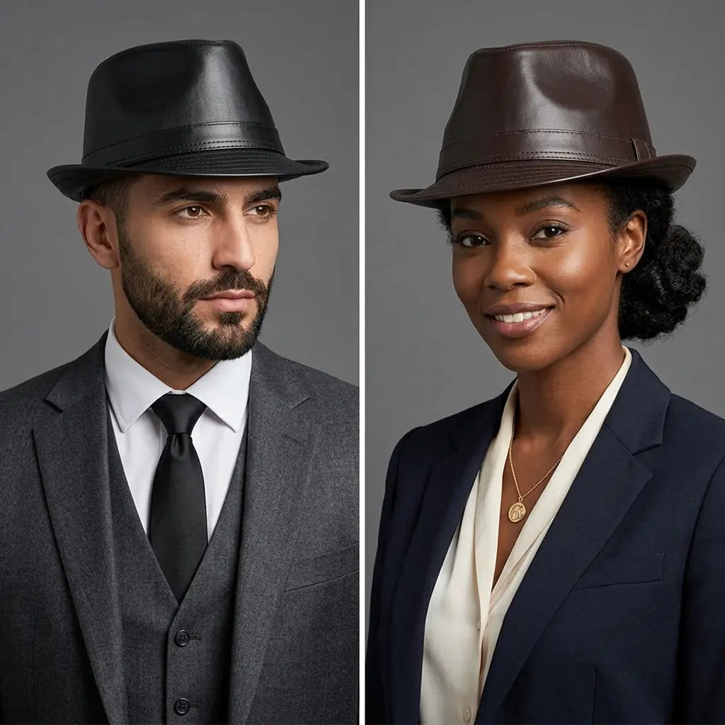 Kenner Plain Leather Trilby Hat