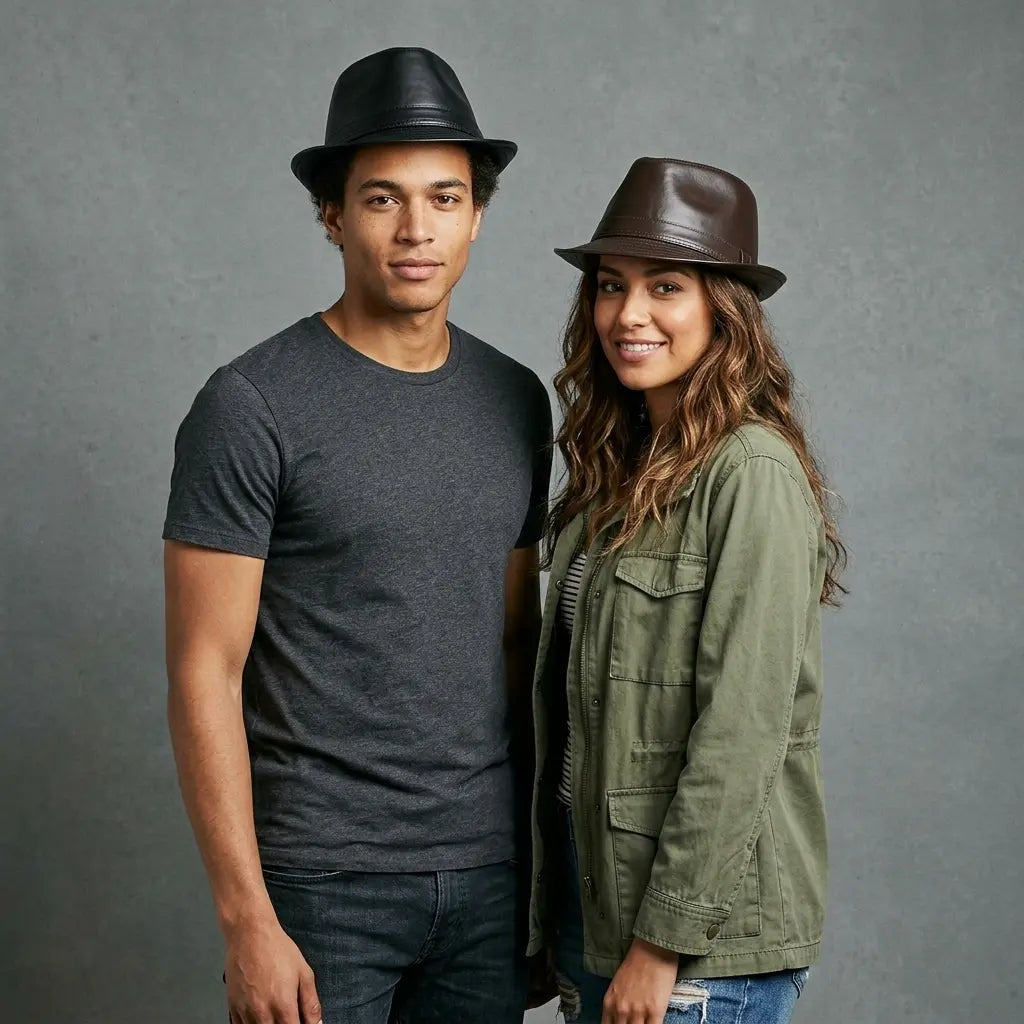 Kenner Plain Leather Trilby Hat