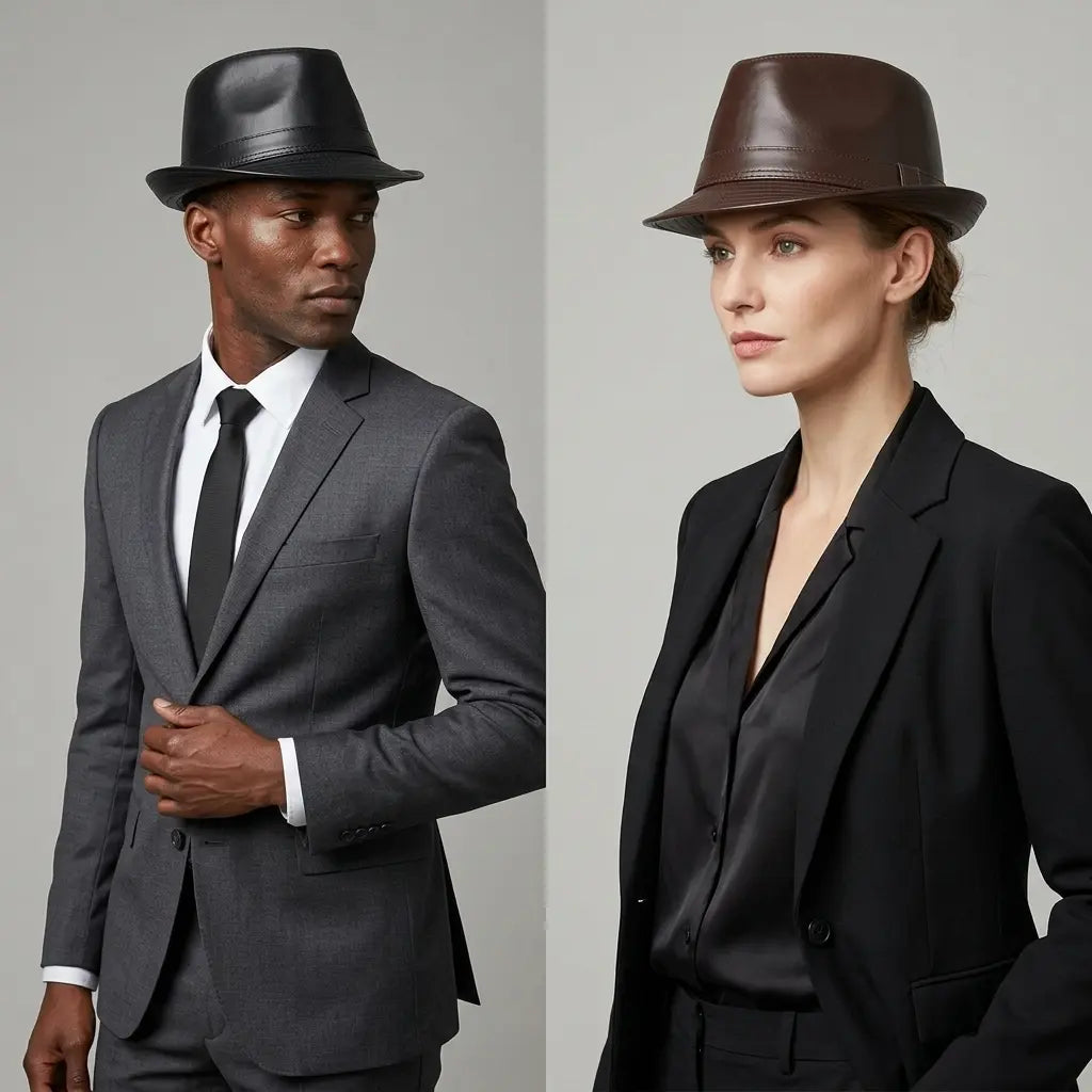 Kenner Plain Leather Trilby Hat