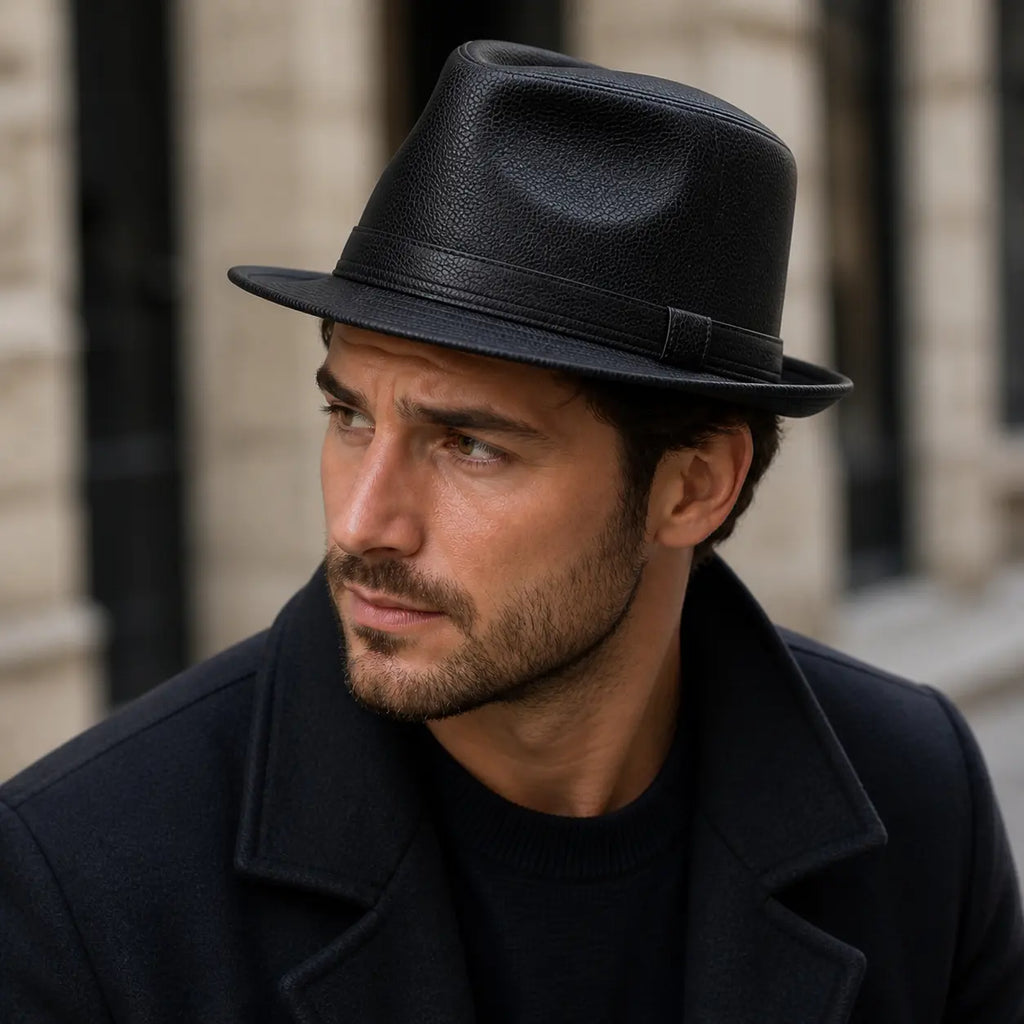 Lemont Genuine Leather Trilby Hat