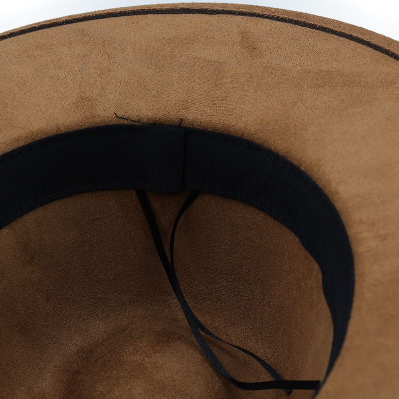 Leopard Belt Suede Fedora Hat