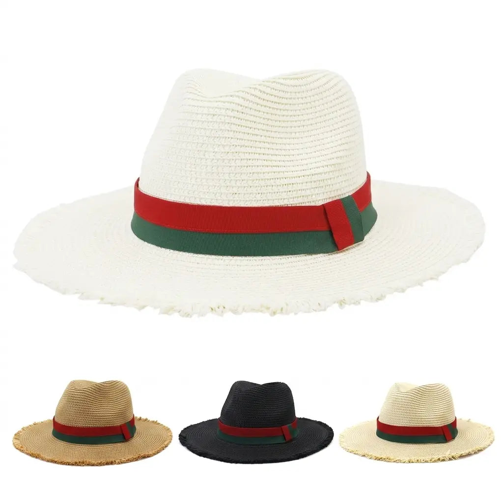 Madeira Summer Straw Fedora Hat