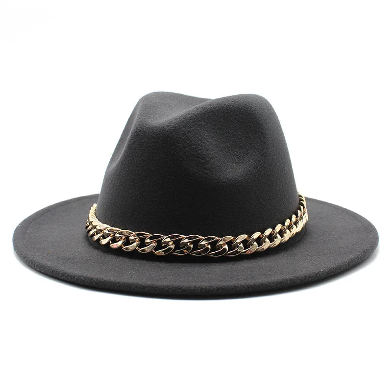 Milano Golden Chain Cotton Fedora Hat
