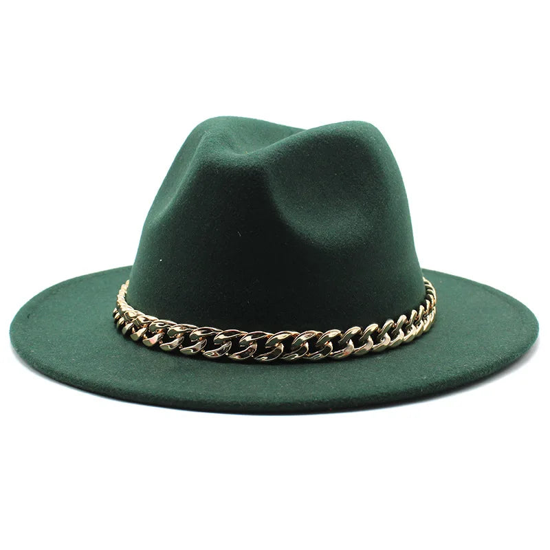 Milano Golden Chain Cotton Fedora Hat