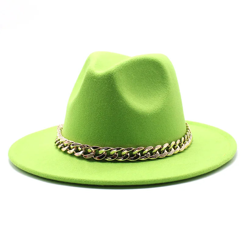Milano Golden Chain Cotton Fedora Hat