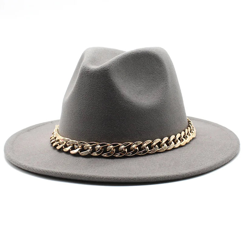Milano Golden Chain Cotton Fedora Hat