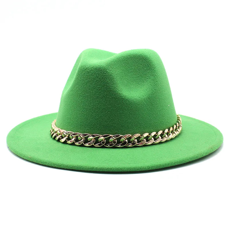 Milano Golden Chain Cotton Fedora Hat