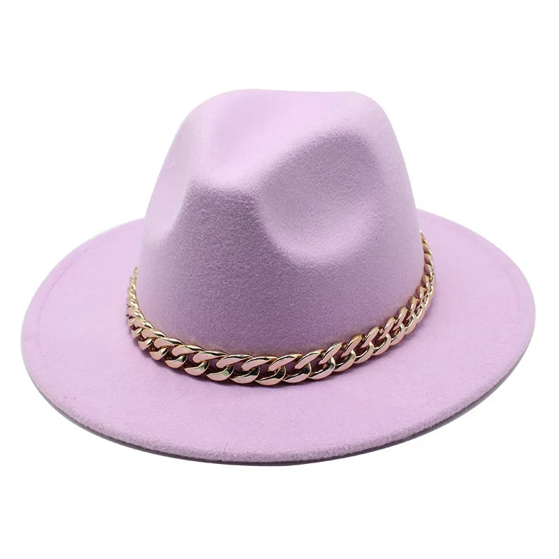 Milano Golden Chain Cotton Fedora Hat