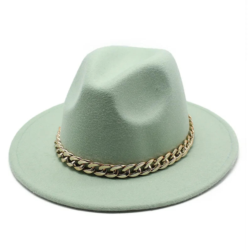 Milano Golden Chain Cotton Fedora Hat
