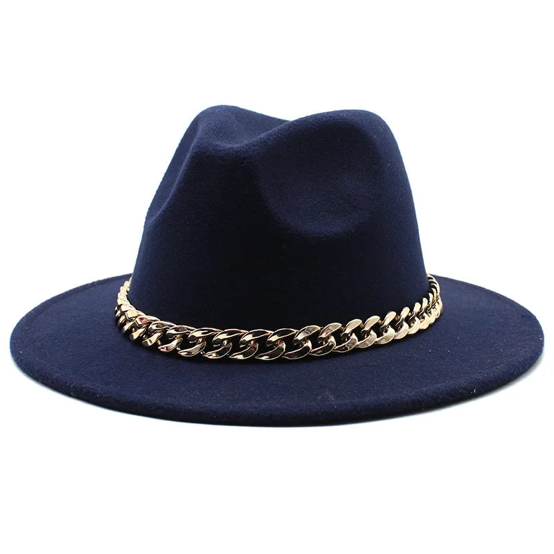 Milano Golden Chain Cotton Fedora Hat