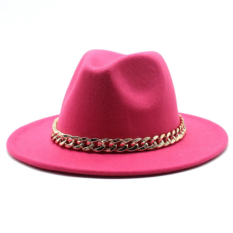 Milano Golden Chain Cotton Fedora Hat