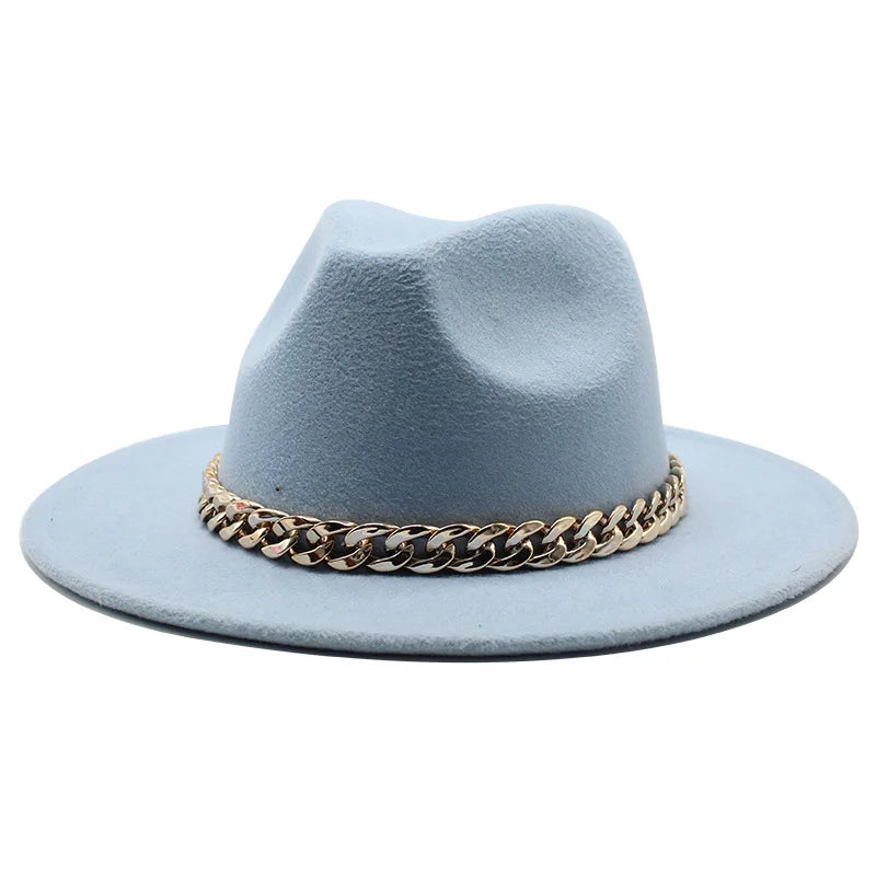 Milano Golden Chain Cotton Fedora Hat