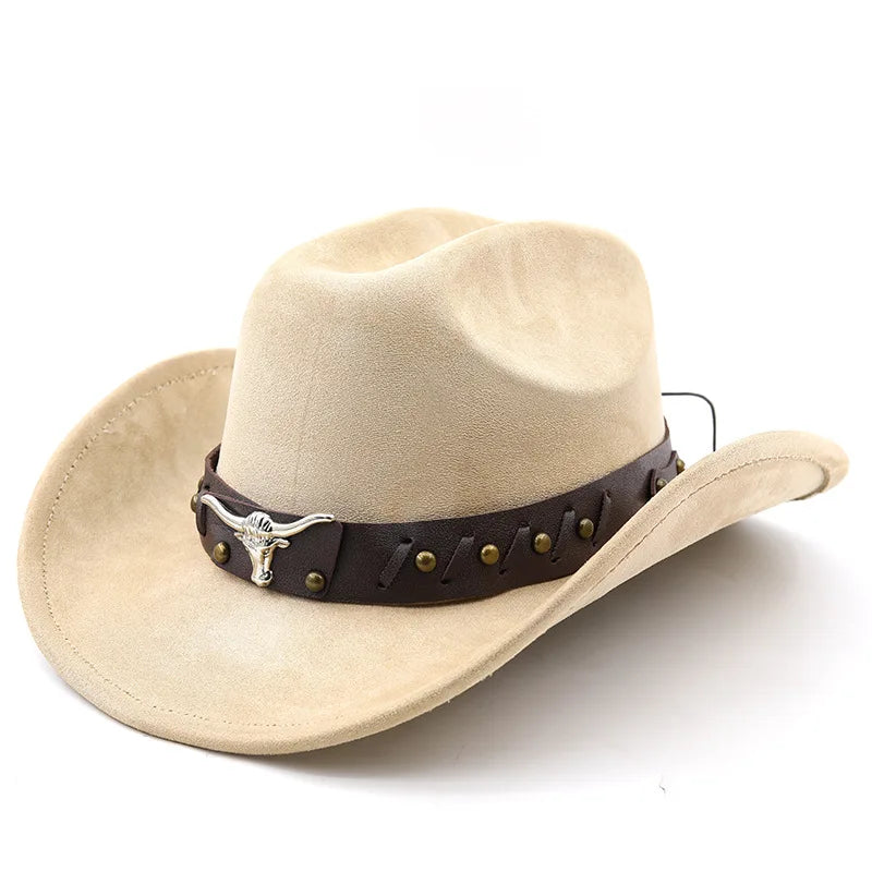 Ox-Head Suede Western Cowboy Hat