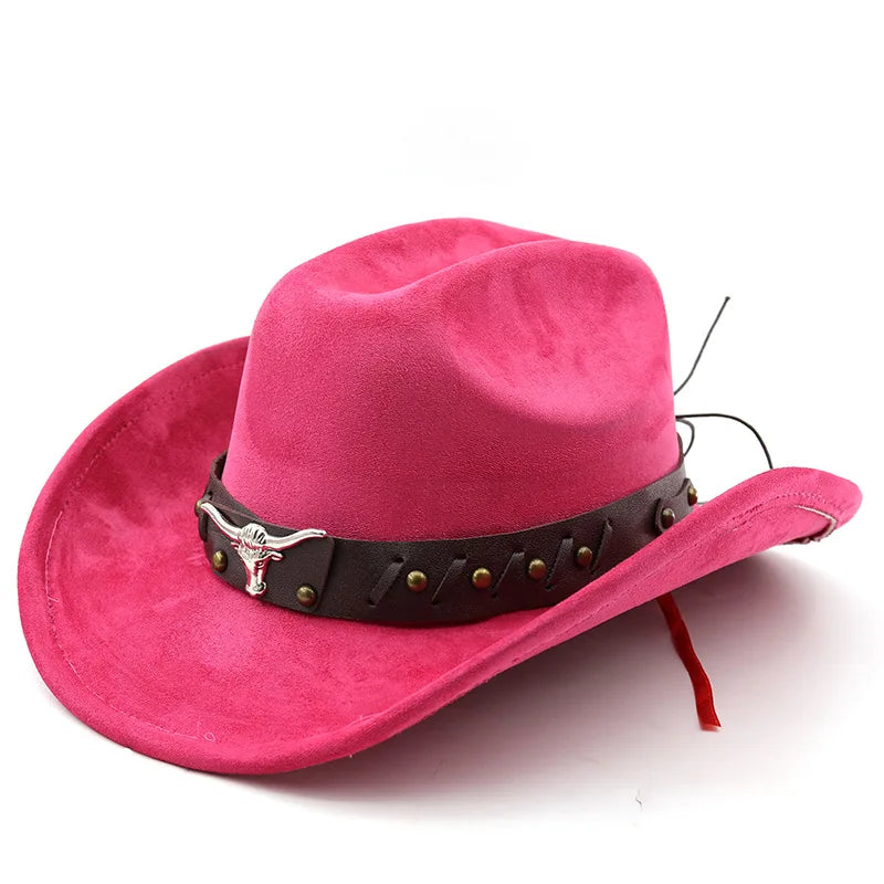 Ox-Head Suede Western Cowboy Hat