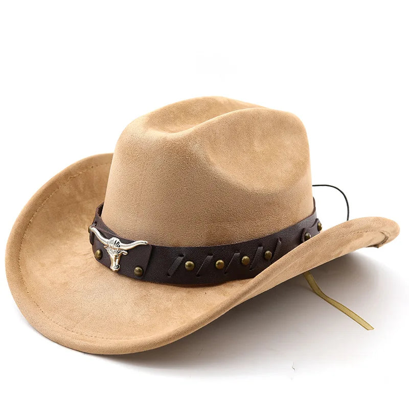 Ox-Head Suede Western Cowboy Hat