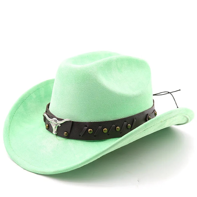 Ox-Head Suede Western Cowboy Hat