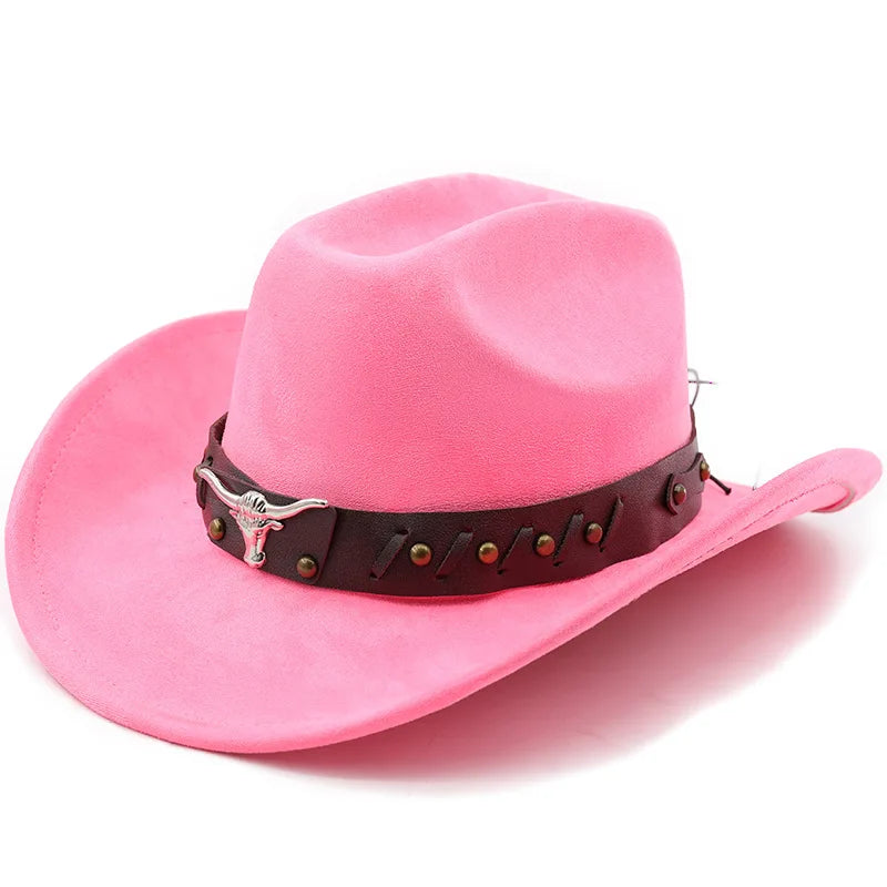 Ox-Head Suede Western Cowboy Hat