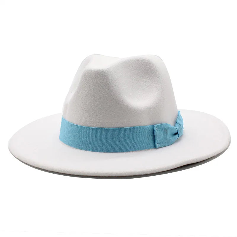 Pahoda White Cotton Fedora Hat