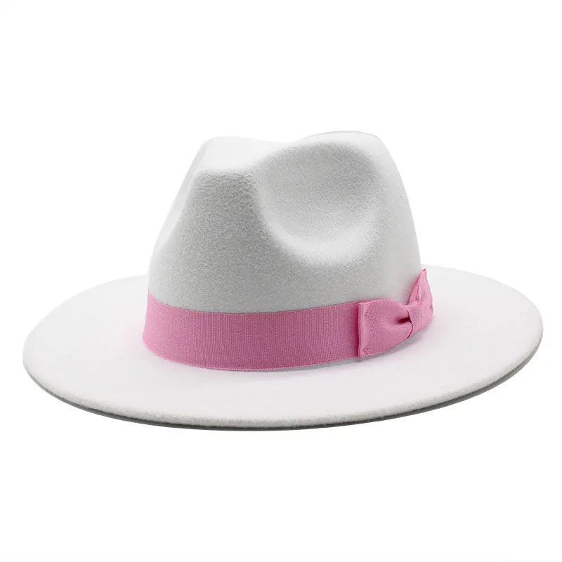 Pahoda White Cotton Fedora Hat