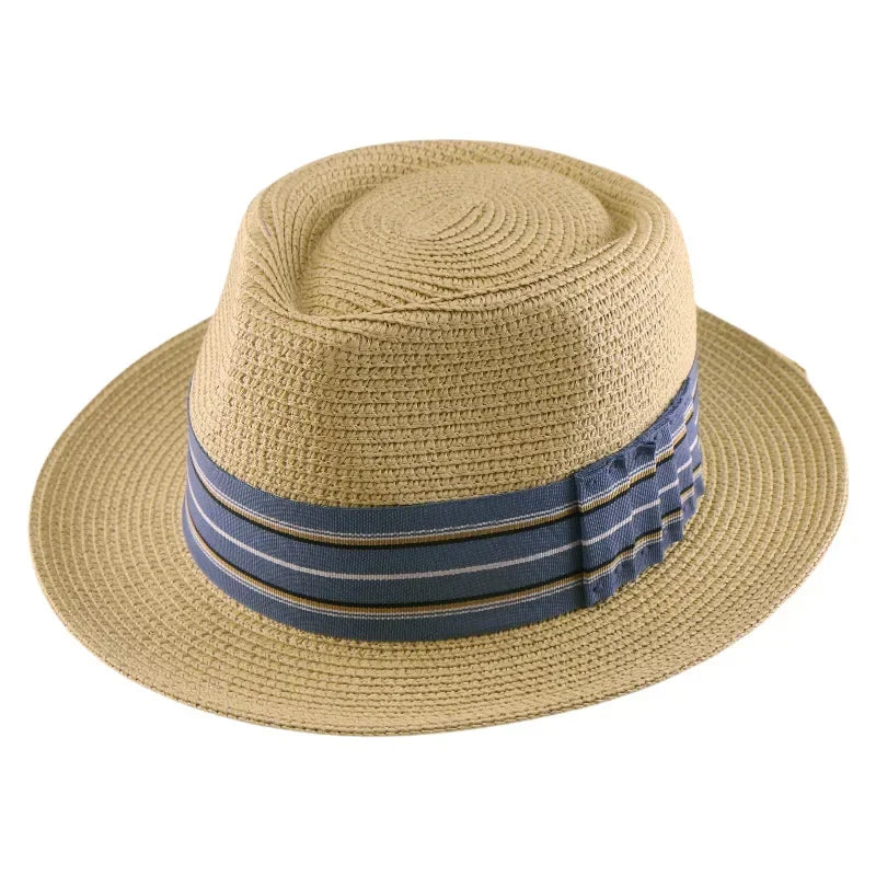 Porto Summer Beige Raffia Fedora Hat