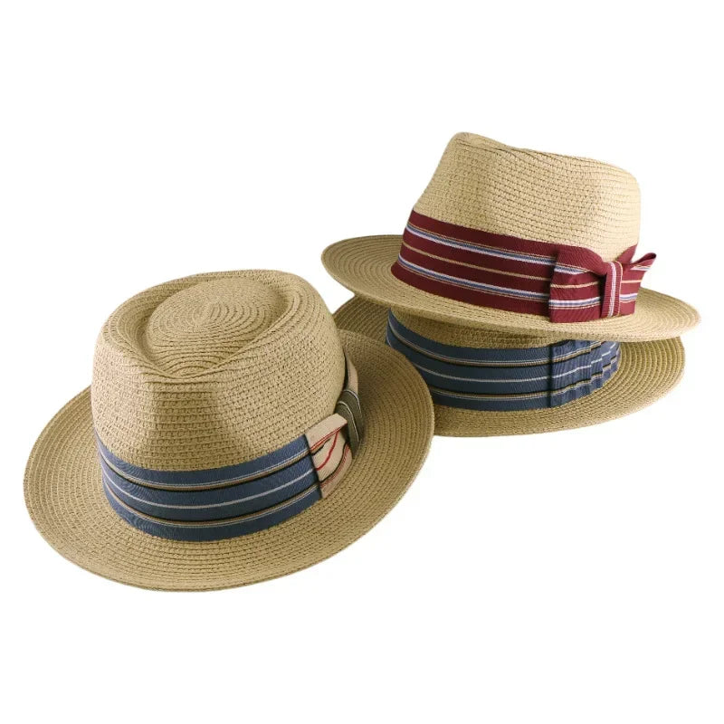 Porto Summer Beige Raffia Fedora Hat