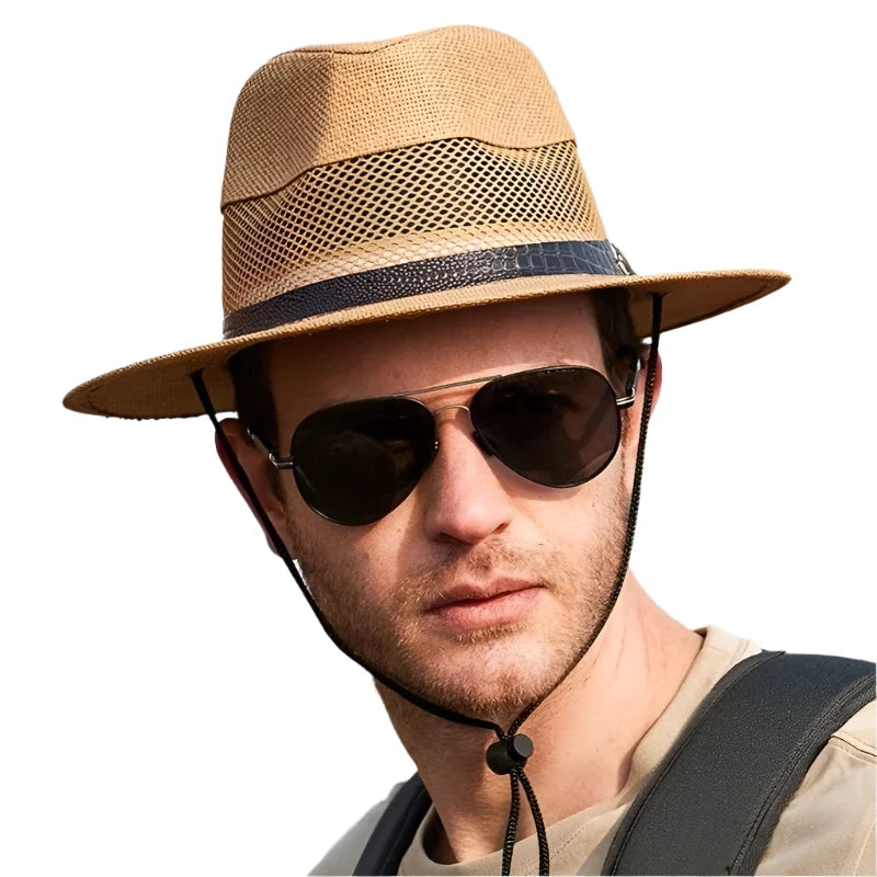 Summer Mesh Linen Fedora Hat