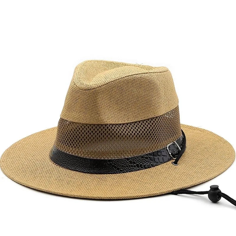 Summer Mesh Linen Fedora Hat