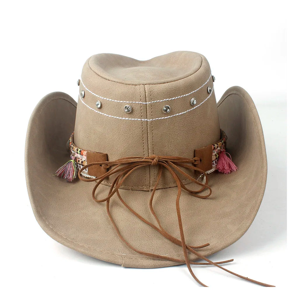 The Cherokee Genuine Leather Cowboy Hat