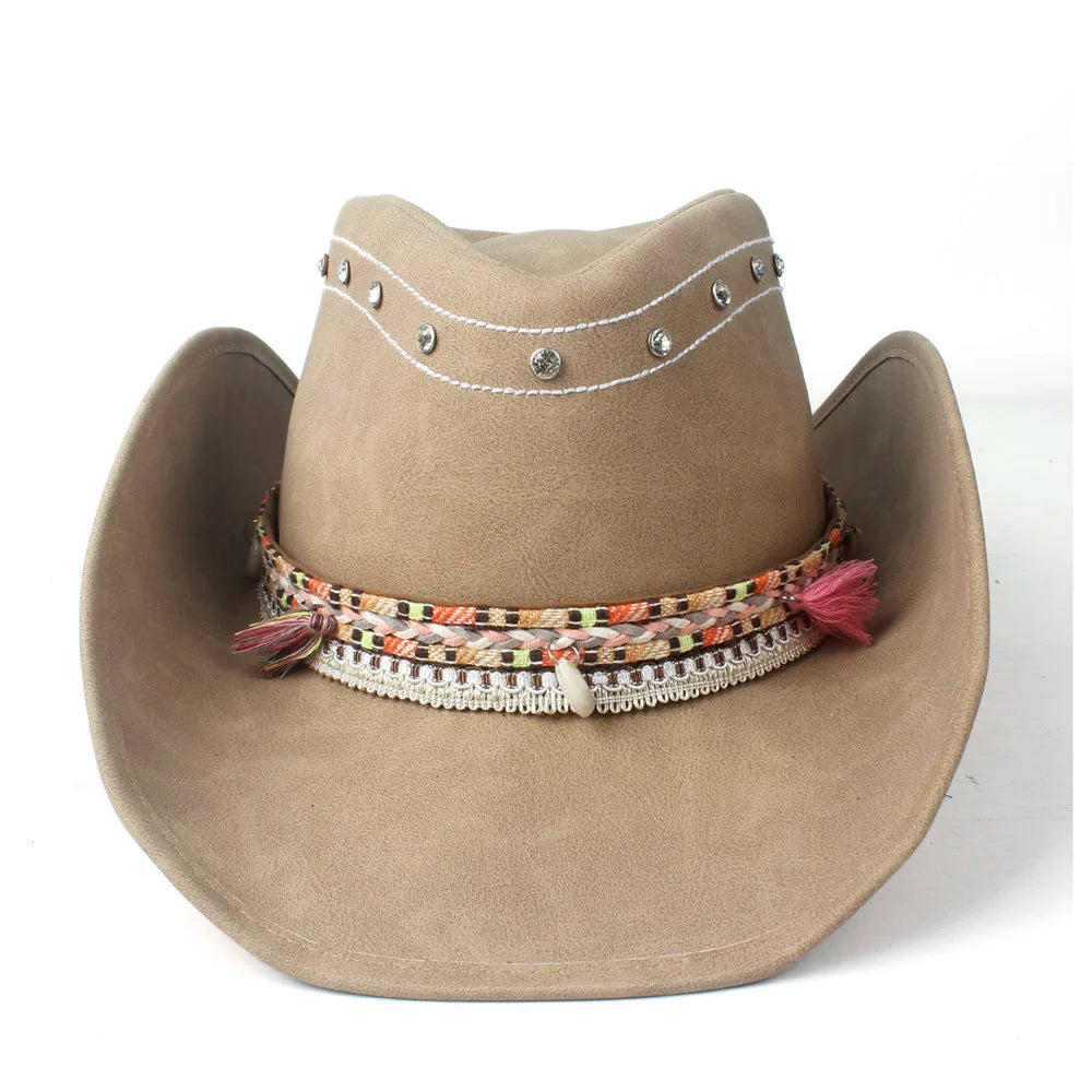 The Cherokee Genuine Leather Cowboy Hat