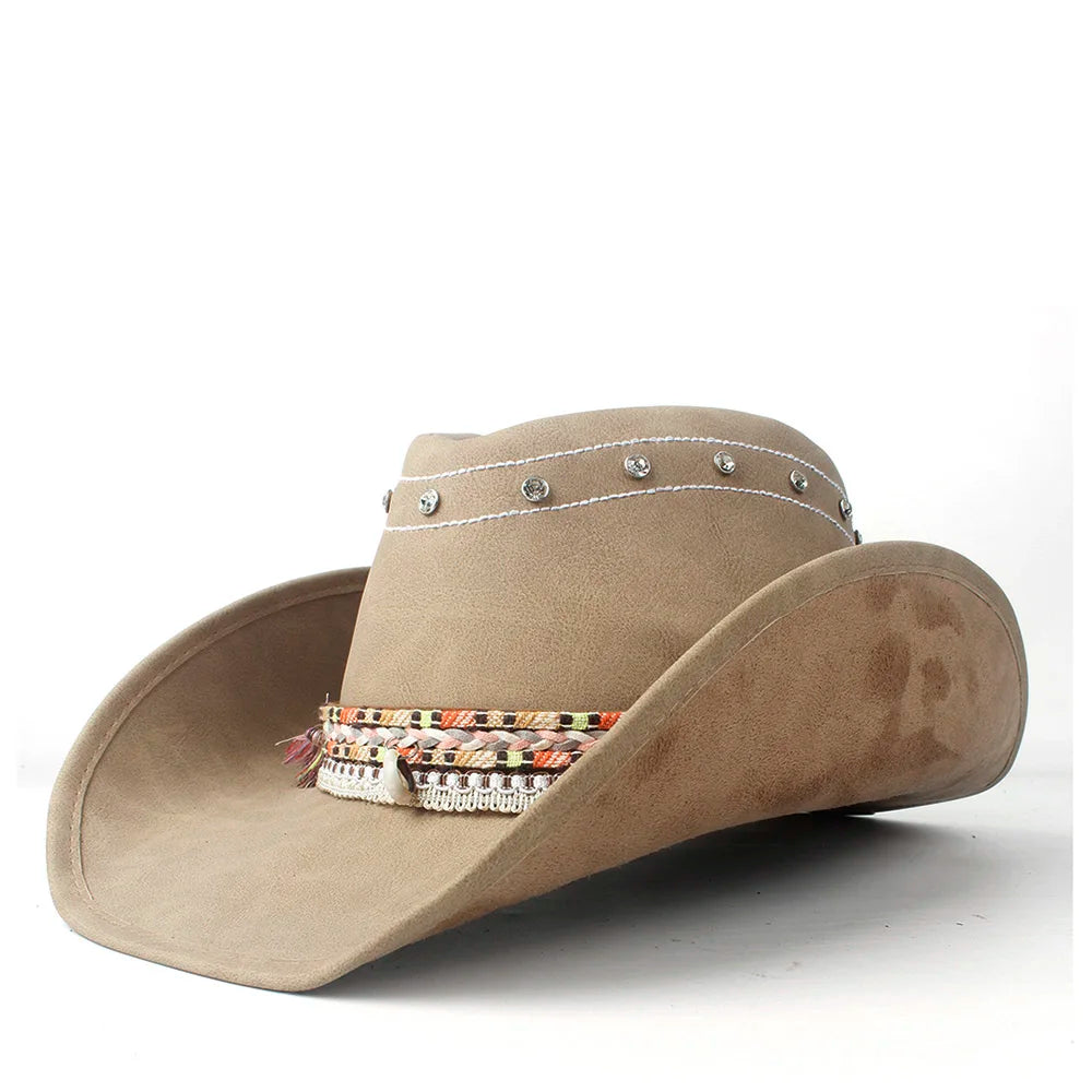 The Cherokee Genuine Leather Cowboy Hat