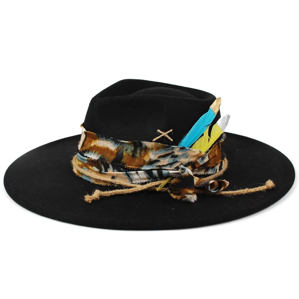 Venecia Bohemian Wide Brim Cotton Fedora Hat