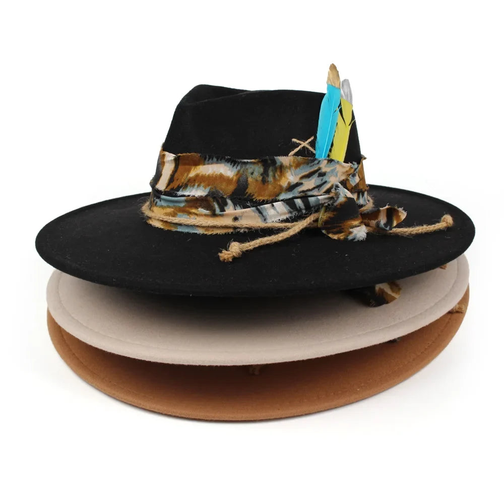 Venecia Bohemian Wide Brim Cotton Fedora Hat