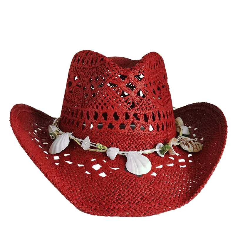 West Monroe Shells Straw Cowboy Hat