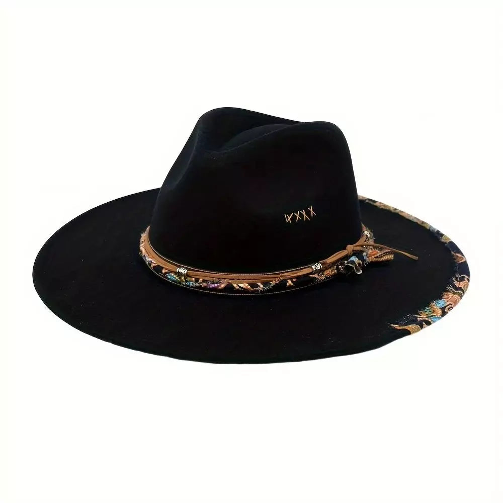 Wildflowers Handmade Felt Fedora Hat