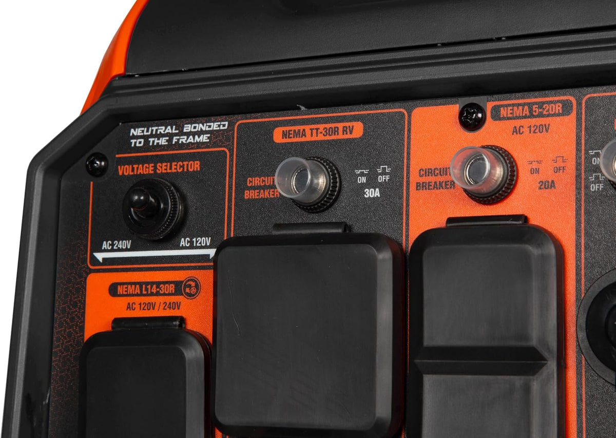 6800W Dual Fuel Inverter Generator, RV-Ready With CO Watchdog