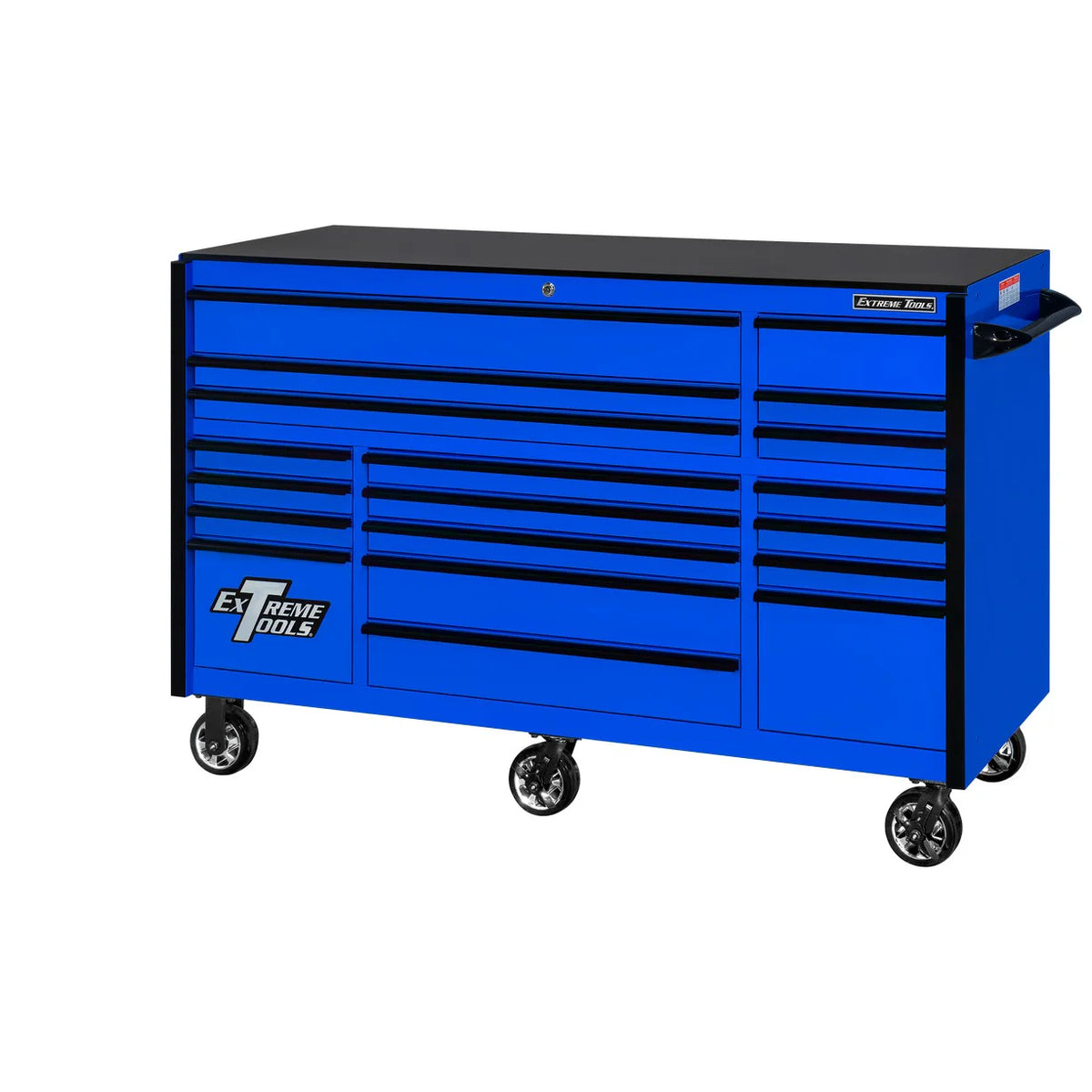Extreme Tools 72-in x 30-in 19-Drawer Roller Cabinet With 250 lb Drawer Slides - RX723019RC-250