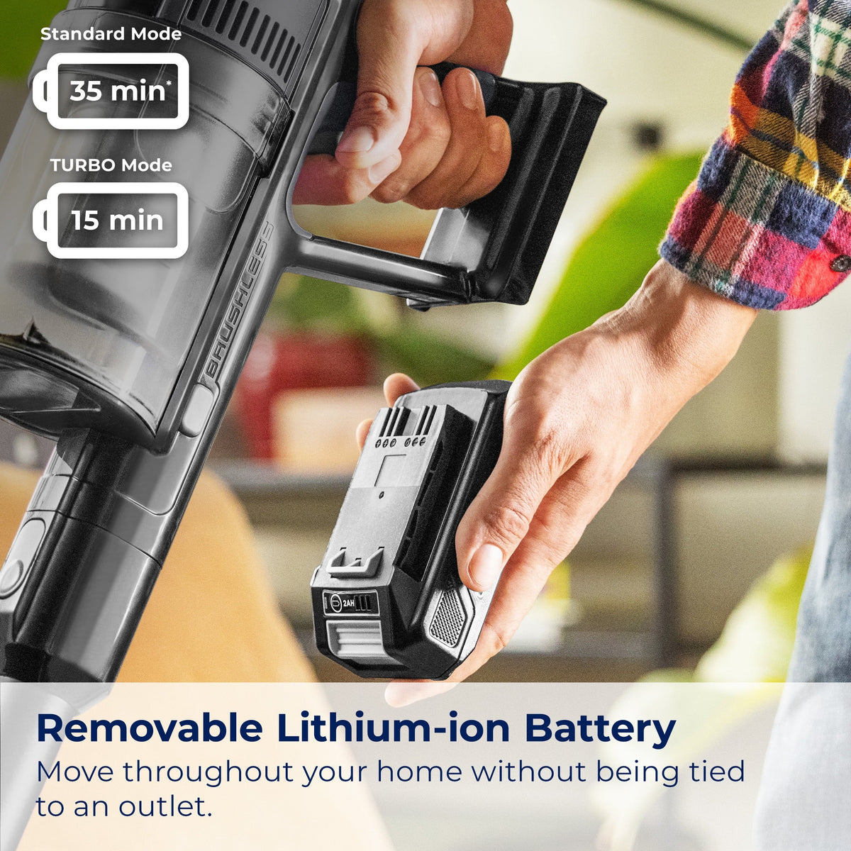 Bissell CleanView XR Cordless Stick Vacuum With Removable 24V Max Lithium-Ion Battery - 3-in-1