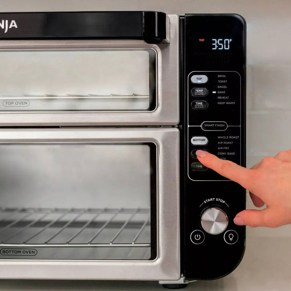 12-in-1 Double Oven with FlexDoor, FlavorSeal Smart Finish, Rapid Top Oven, Convection and Air Fry Bottom Oven DCT401
