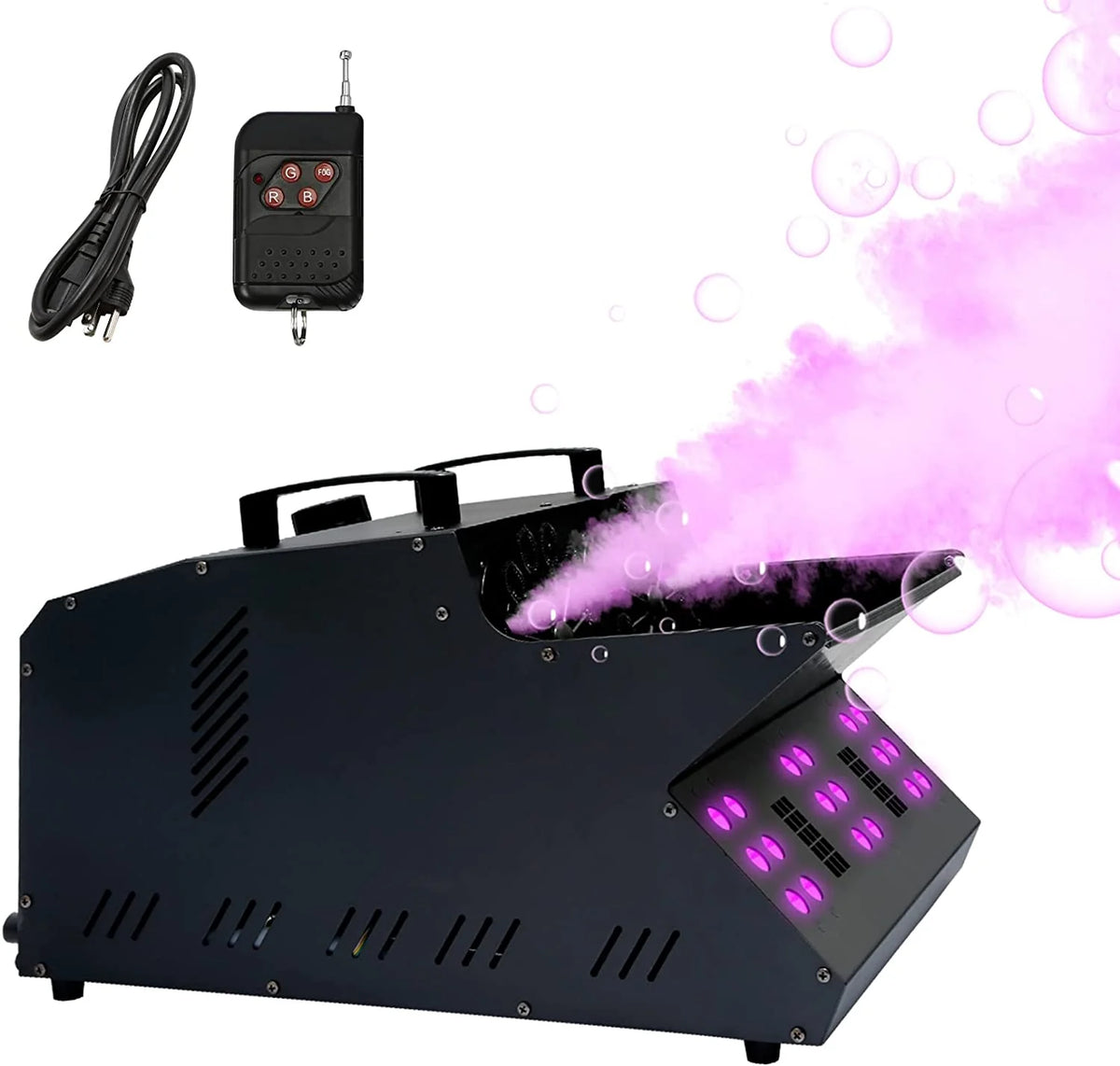 TC-Home 3 In 1 Stage Fog Bubble Machine 3000W 1L 18 RGB LEDs