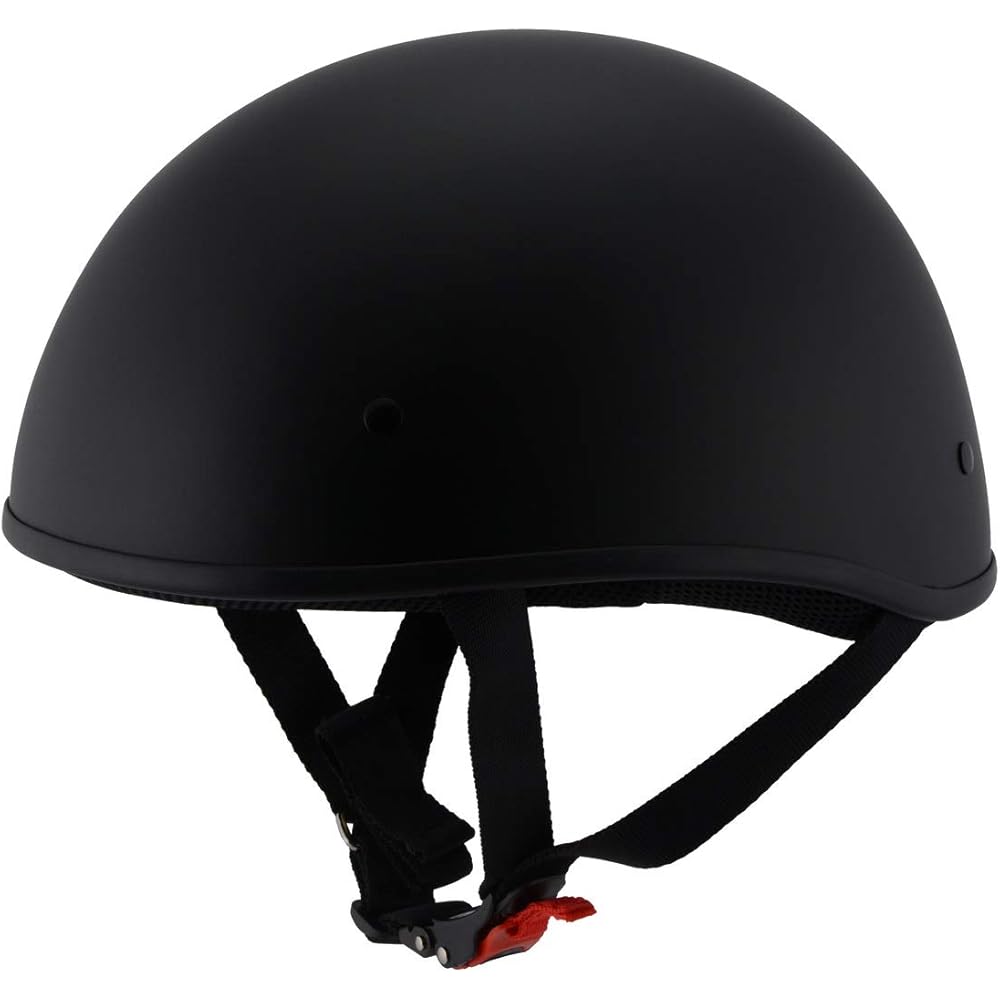 Milwaukee Performance Helmets Bare Bones Matte Black Half Motorcycle Helmet, Medium - MPH9710DOT