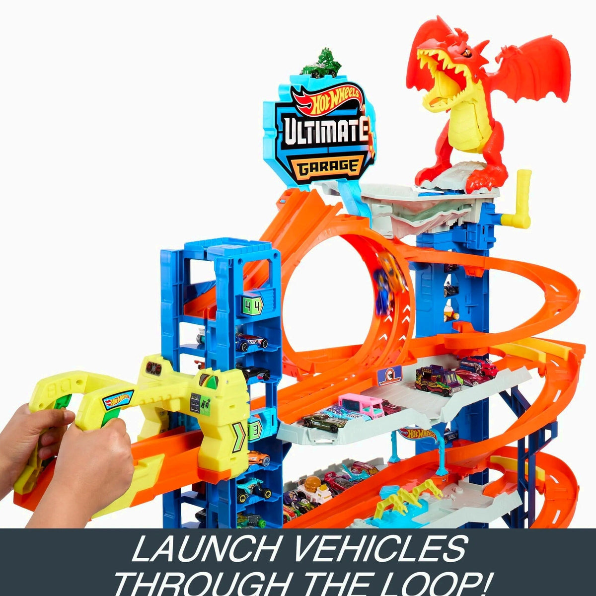 Hot Wheels City Ultimate Garage Playset with 2 Die-Cast Cars, Storage for 50+ Cars Child Age 4-8