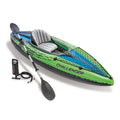 Intex Challenger K1 1-Person Inflatable Fishing Kayak Set, 108 x 30 x 13 Inches, 220-Pound Capacity