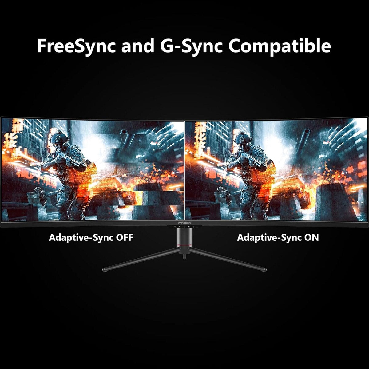 INNOCN 49" Curved Gaming Monitor, 144Hz, HDR400, USB-C, 49C1G