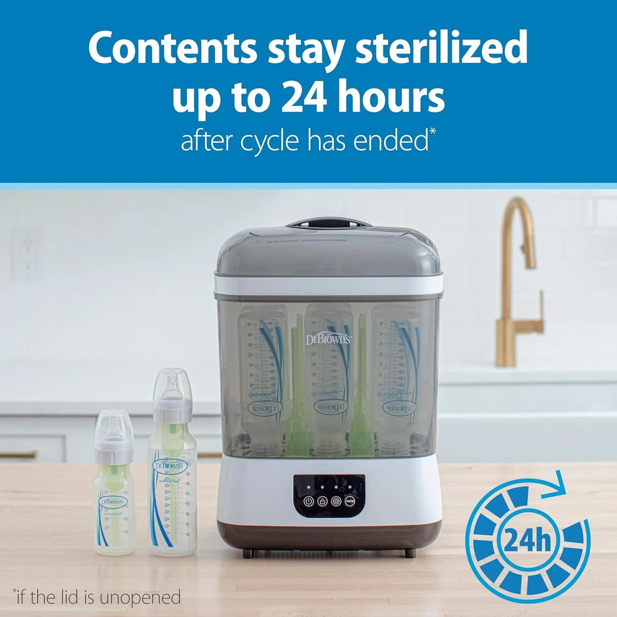Baby Bottle Sterilizer And Dryer, 6 Bottles, 4-In-1
