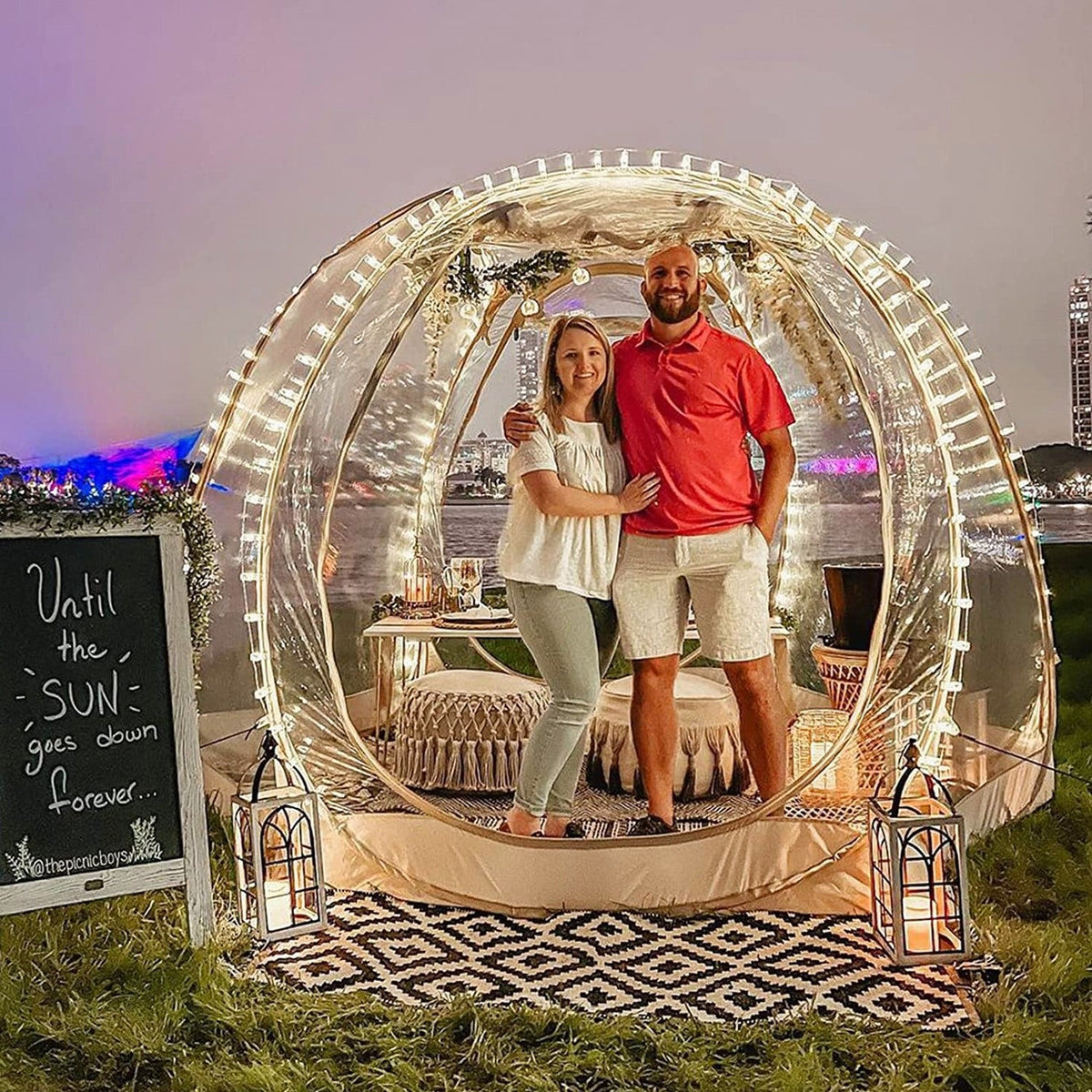 Alvantor Bubble Tent Pop Up Gazebo, 8-10 Person Igloo Dome Garden Patio Canopy Shelter
