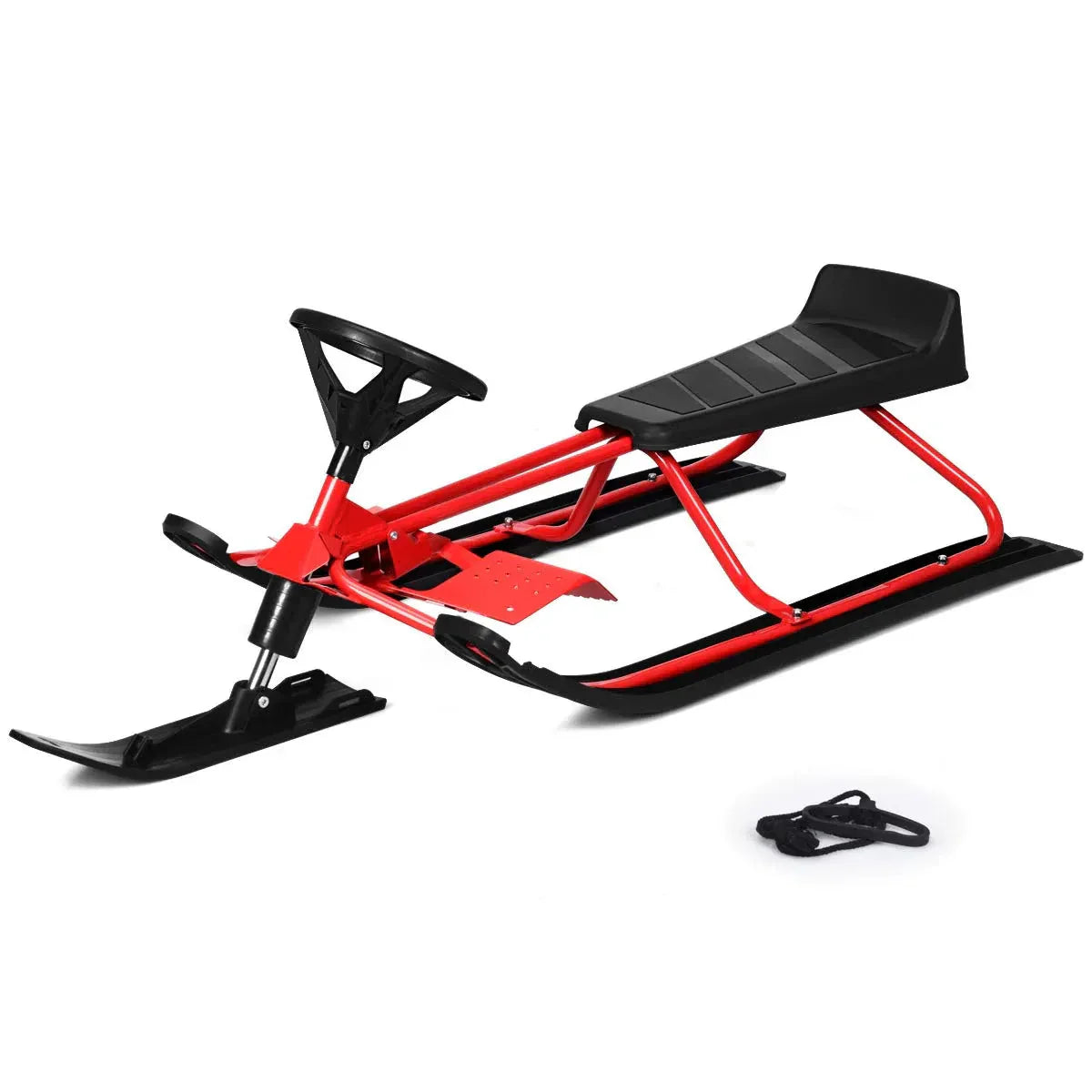Snow Racer Ski Sled Slider Board With Twin Brakes
