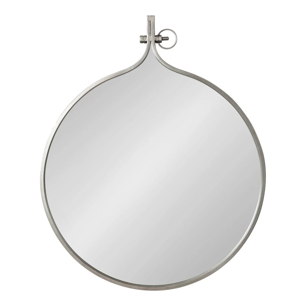 Modern Round Wall Mirror With Decorative Metal Frame