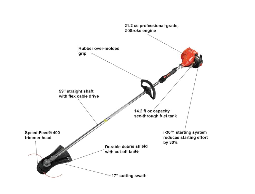 ECHO SRM-225 21.2 cc Gas 2-Stroke Cycle Straight Shaft Trimmer