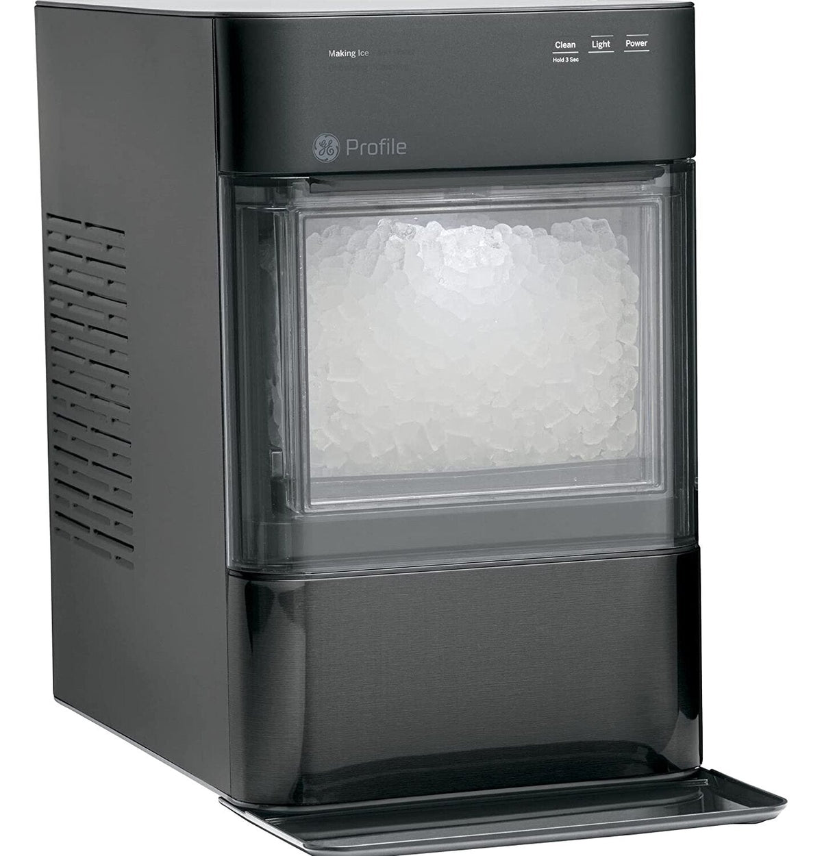 GE Profile Opal 2.0 | Countertop Nugget Ice Maker | Ice Machine with WiFi Connectivity | Smart Home Kitchen Essentials | Black Stainless